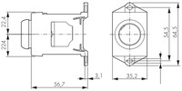 Pogas adapteris DIN sliedei, IVS 22mm, MM216400 Schrack Technic