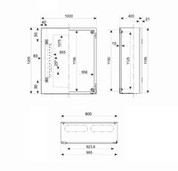 Металлический распределительный шкаф, 1200 x 1000 x 400 (В x Ш x Г), IP55, NSYCRNG1210400D Schneider Electric