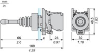 Джойстик 22 мм 2 направления с возвратом, 1NO, XD4PA22 Schneider Electric