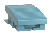 Single foot switch, metal, blue, without cover, 1 step, 1NC+NO, IP66, XPEM110 Schneider Electric 
