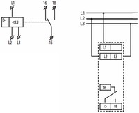 Trīs fāžu kontroles relejs 16A, 1 C/O, 300…500VAC, 0.1s…10s, HRN-55 Elko EP
