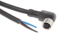 Konektors ar kabeli, M8, 4-PIN, leņķiskais, mamma, kabelis 2m, IP65/IP67/IP69K, XZCP1041L2 Telemecanique