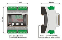 Temperatūras kontrollers 4+4 cipari 2 Al NTC-4 RL-RS485-24/230V, -40…210°C, DRR132-4B-T Pixsys