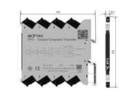 Slim (6.1 mm) temperature transmitter for DIN-rail. Input: RTD - Pt50, Pt100; TC - K, J, T, L, A, N, R, S, B. Output: 4-20 mA or 0-10V active