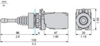 Joystick controller, 22mm, 4 direction, spring return, 1NO, XD5PA24 Schneider Electric