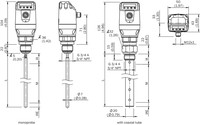 Līmeņa sensors šķidrumiem LFP0025-A4NMB LEVEL Switch, Continuous,  2 x PNP/NPN , 1 x  4..20mA/0..10V, without probe (ordered separately), connector M12 x 1, 5-pin, power supply 24V, Process connection G 3/4
