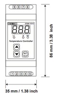 Termoregulators 230V, 1.5 VA, PT100, -50…400°C, ESM-1510.5.11.0.  Emko