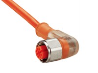 Konektors ar kabeli DOL-1204-L05M, M12, 4-PIN, leņķiskais, mamma, kabelis 5m, IP67, LED, 6027944 Sick