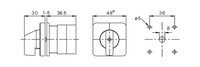 CAM slēdzis 3 pozīcijas (1-0-2), 20A, zils, IN007121 Schrack Technik