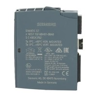 DQ 16x24VDC/0.5A STDigital output module, DQ 16x 24V DC/0, 5A Standard, Source output (PNP, P-switching) Packing unit: 1 piece, fits to BU-type A0, Colour Code CC00, 6ES7132-6BH01-0BA0 Siemens