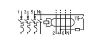 Kombinētais noplūdes automātslēdzis (RCBO), 25A, 3P+N, 6kA, AK668825 Schrack Technik