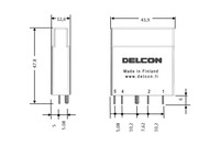 Output Plug-in Relay 24 VDC/0...300 VDC 5 A (RoHS) MOQ: 10/50/100, SLO 24 CRA5 Delcon