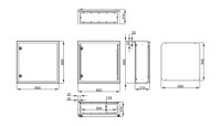 Металлический распределительный шкаф, 600 x 600 x 210 (В x Ш x Г), IP65, WSA6060210 Schrack Technik
