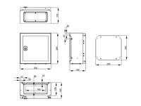 Металлический распределительный шкаф, 300 x 300 x 155 (В x Ш x Г), IP65, WSA3030150 Schrack Technik