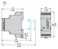 Sprieguma kontroles relejs, 194…528VAC, 2 x C/O, RM35UB330 Schneider Electric
