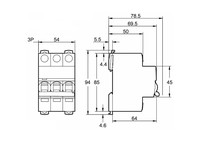 Aвтоматический выключатель (MCB) Acti9 iC60N 3P, C класс, 10A, 10kA, A9F74310 Schneider Electric