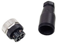 Connector DOS-1204-G, 4 PIN, female straight, 3A, 250V, 4…6mm, M12, IP67, 6007302 Sick