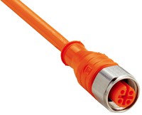 Konektors ar kabeli DOL-1204-G05MN, M12, 4-PIN, taisns, mamma, kabelis 5m, IP67/IP69K, 6028130 Sick