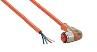 Konektors ar kabeli DOL-1204-L05M, M12, 4-PIN, leņķiskais, mamma, kabelis 5m, IP67, LED, 6027944 Sick