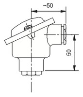 Temperatūras sensors ar galvu, PT100, 6 x 230mm, DIN B, -50….500°C, ET501 Evikon