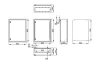 Металлический распределительный шкаф, 800 x 600 x 260 (В x Ш x Г), IP65, WSA8060260 Schrack Technik