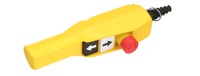Pendant control station, yellow, 2 push buttons with 1NO, 1 emergency stop NC, XACA2013 Schneider Electric