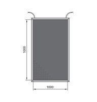 SM 8/BK  1000 x 1000 mm safety mat ( stock)