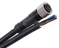 Konektors ar kabeli, M8, 4-PIN, taisns, mamma, kabelis 2m, IP65/IP67/IP69K, XZCP0941L2 Telemecanique
