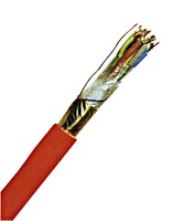 Fire Alarm Cable JE-H(ST)H 2x2x0,8 E90 BMK red, halogenfree