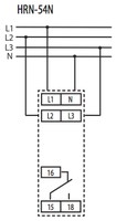 Sprieguma kontroles relejs, 400VAC; 230VAC, 0.1…10s, 1 x C/O, HRN-54N Elko EP