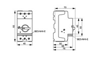 Автоматический выключатель с комбинированным расцепителем 3P, 1,6A - 2,5A, 0,75kW, BE502500 Schrack Technik