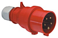 CEE-Plug, 5-pole, 16A, 400V, IP44