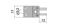MT-K konektors K tipa termopārim, -10...+120C