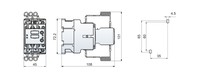 Capacitor contactor CC series, 18A, 12, 5 kVar, coil 230V AC, CC12 ZEZ Silko