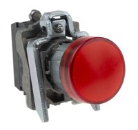 LED lampiņa sarkana, 24 VAC/DC, 22mm, XB4BVB4 Schneider Electric