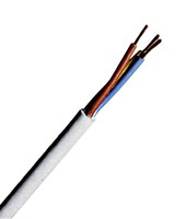 PVC Sheathed Wires H05VV-F 3 G 2,5mm² white 500m, CENA ATKARĪGA NO CU/AL CENAS, VIENMĒR PĀRBAUDĪT!!!!! Norādītā cena par 100 m.