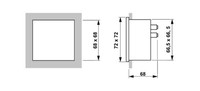 Frekvences mērītājs 72 x 72mm, 230VAC, 45…65Hz, MGF87050-A Schrack Technik