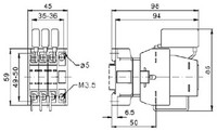 Kondensatoru kontaktors 12,5 kVar, spole 230V AC, LA3K1813 Schrack Technik
