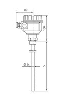 CBR-219-8 Ex Nivocap kapacitatīvais līmeņa devējs L=1890 mm
