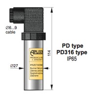 Spiediena devējs PCE-28/0-10bar/4...20mA/PD/CG1/2 