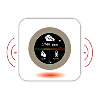 LUXAFOR CO2 MONITOR - air quality, temperature, humidity