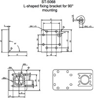 DATAVS-ST-5068 L-shaped mounting bracket for 90° mounting  , MOQ 1